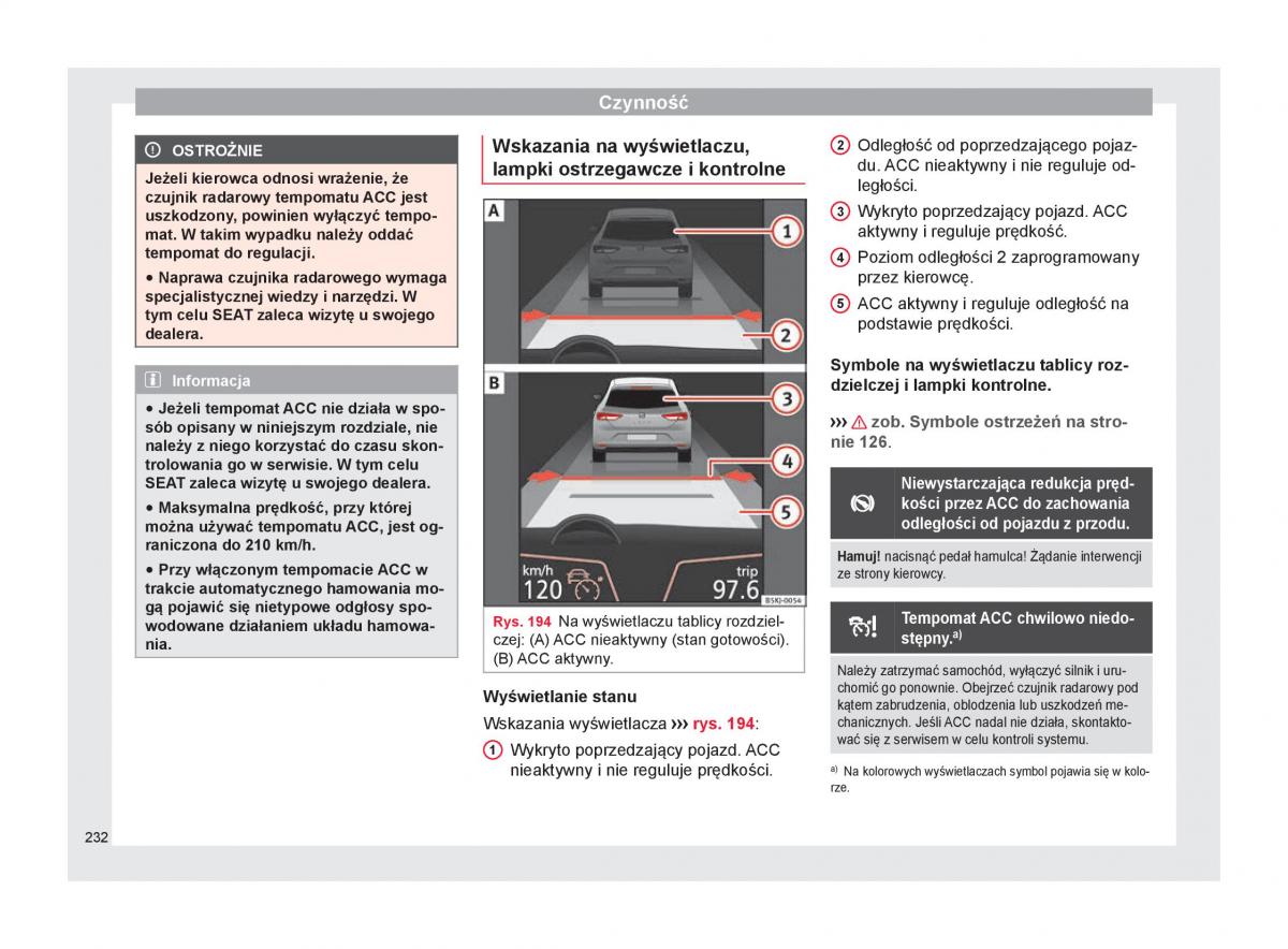 Seat Arona instrukcja obslugi / page 234