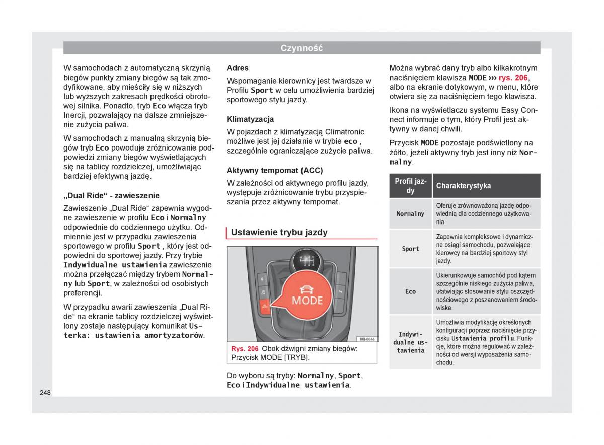 Seat Arona instrukcja obslugi / page 250