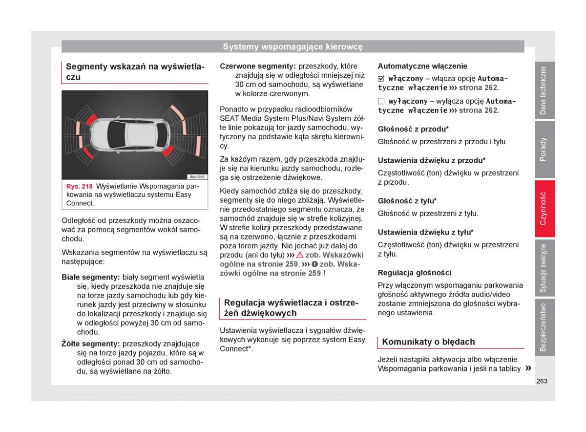 Seat Arona instrukcja obslugi / page 265