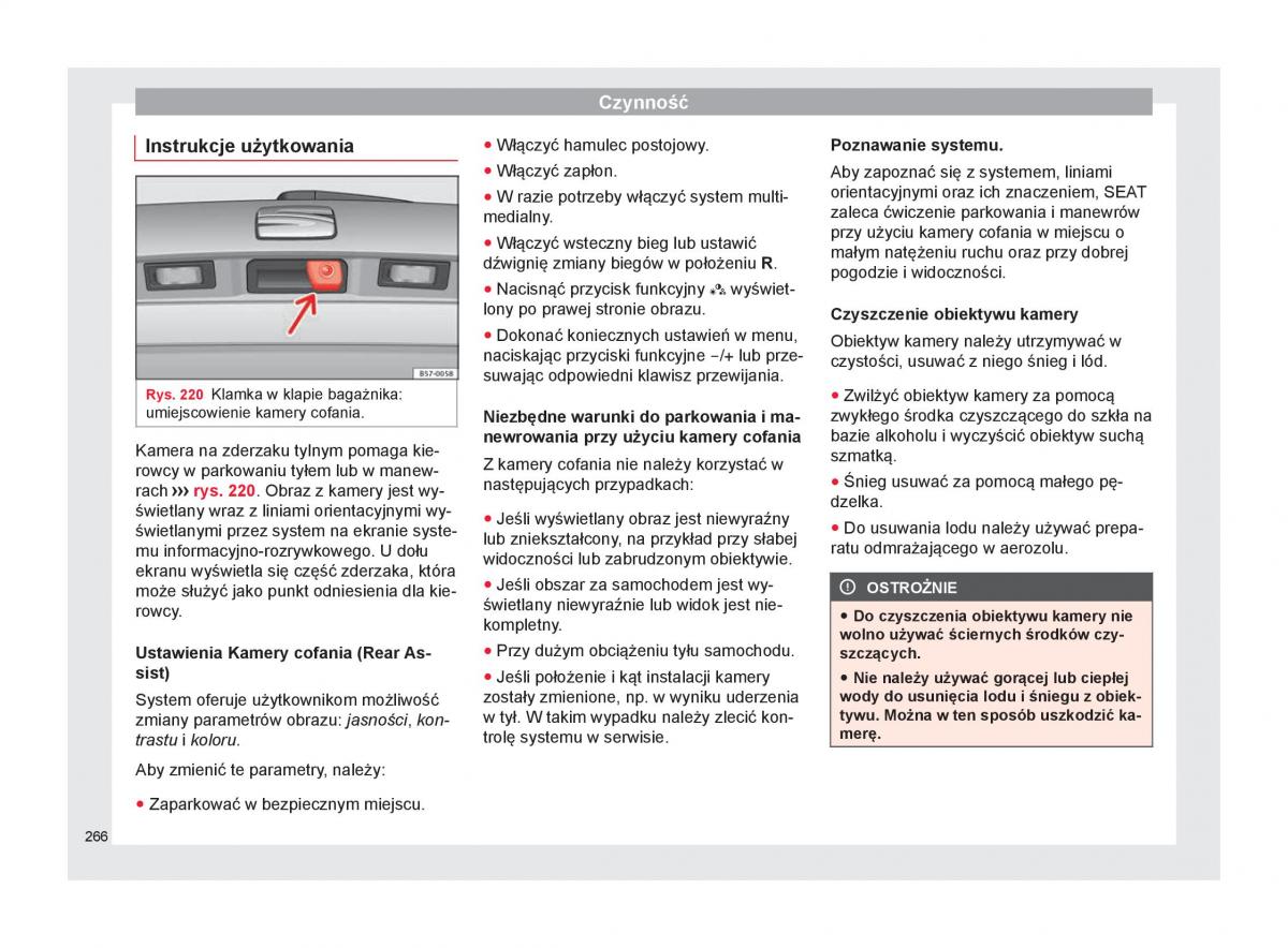 Seat Arona instrukcja obslugi / page 268