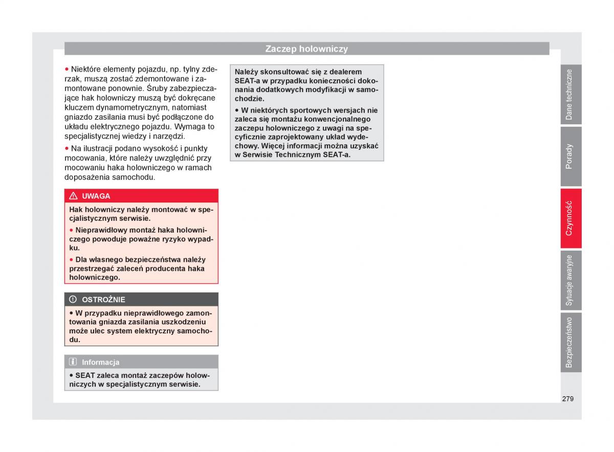 Seat Arona instrukcja obslugi / page 281