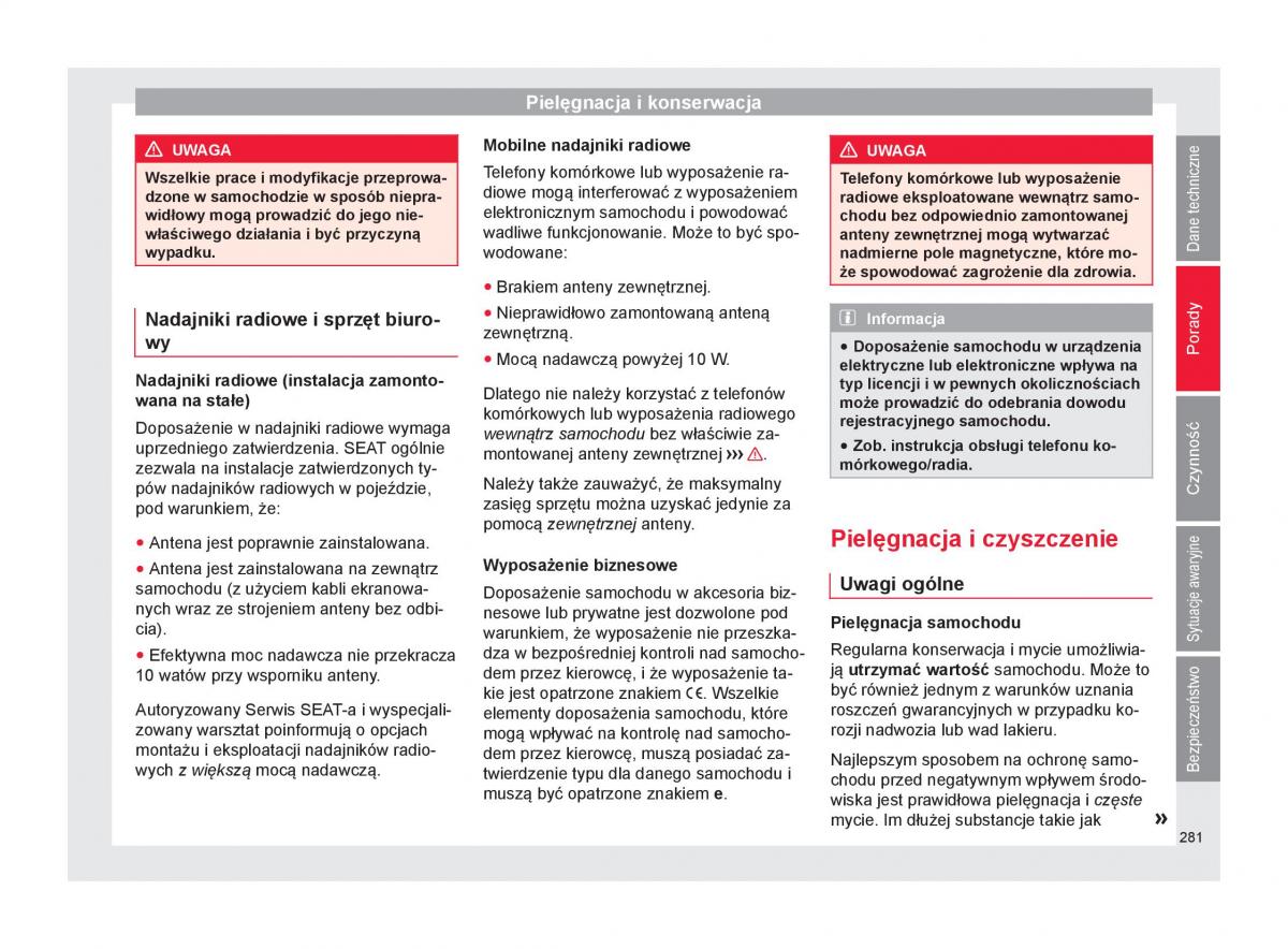 Seat Arona instrukcja obslugi / page 283