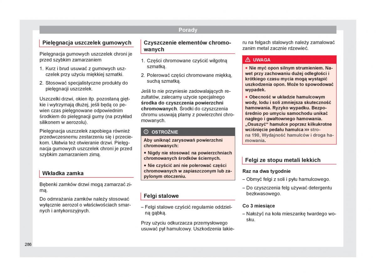 Seat Arona instrukcja obslugi / page 288