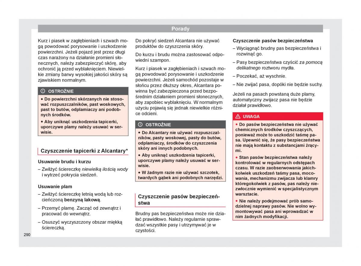 Seat Arona instrukcja obslugi / page 292