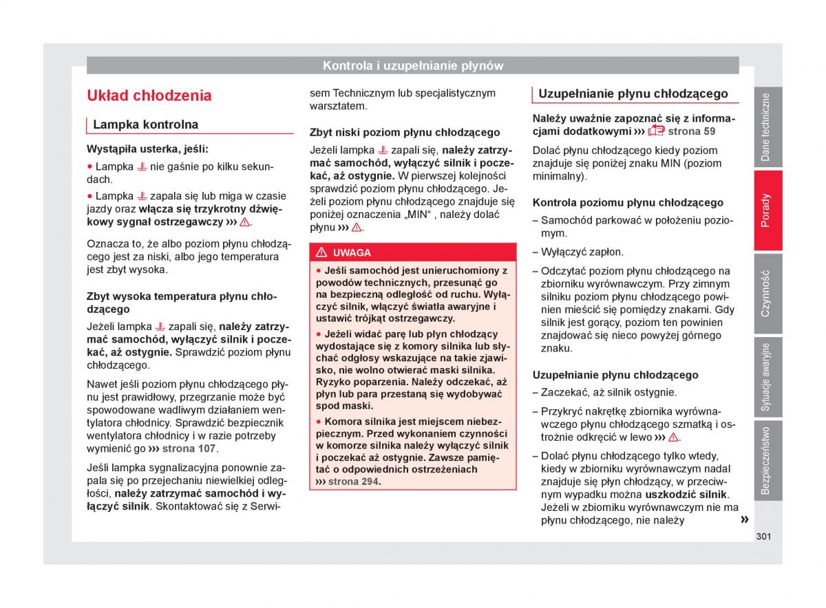 Seat Arona instrukcja obslugi / page 303