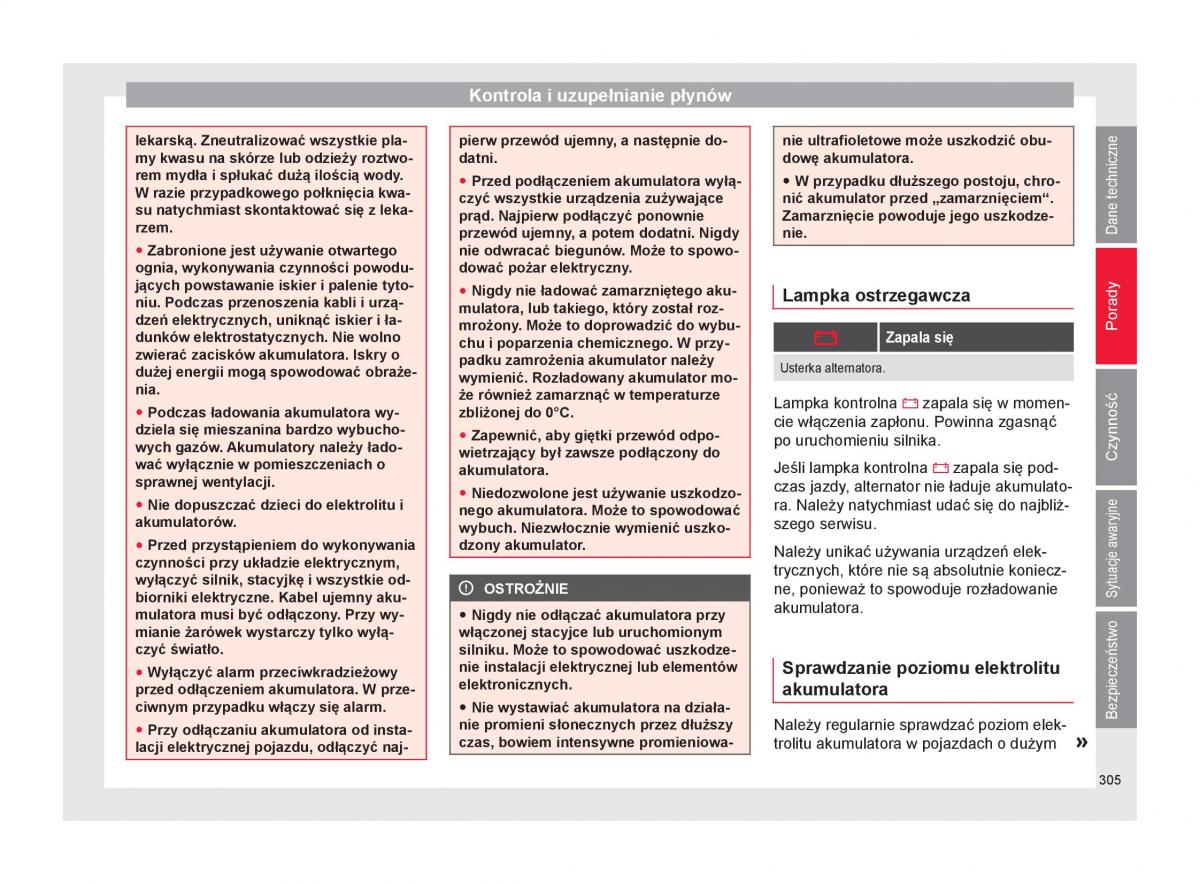 Seat Arona instrukcja obslugi / page 307