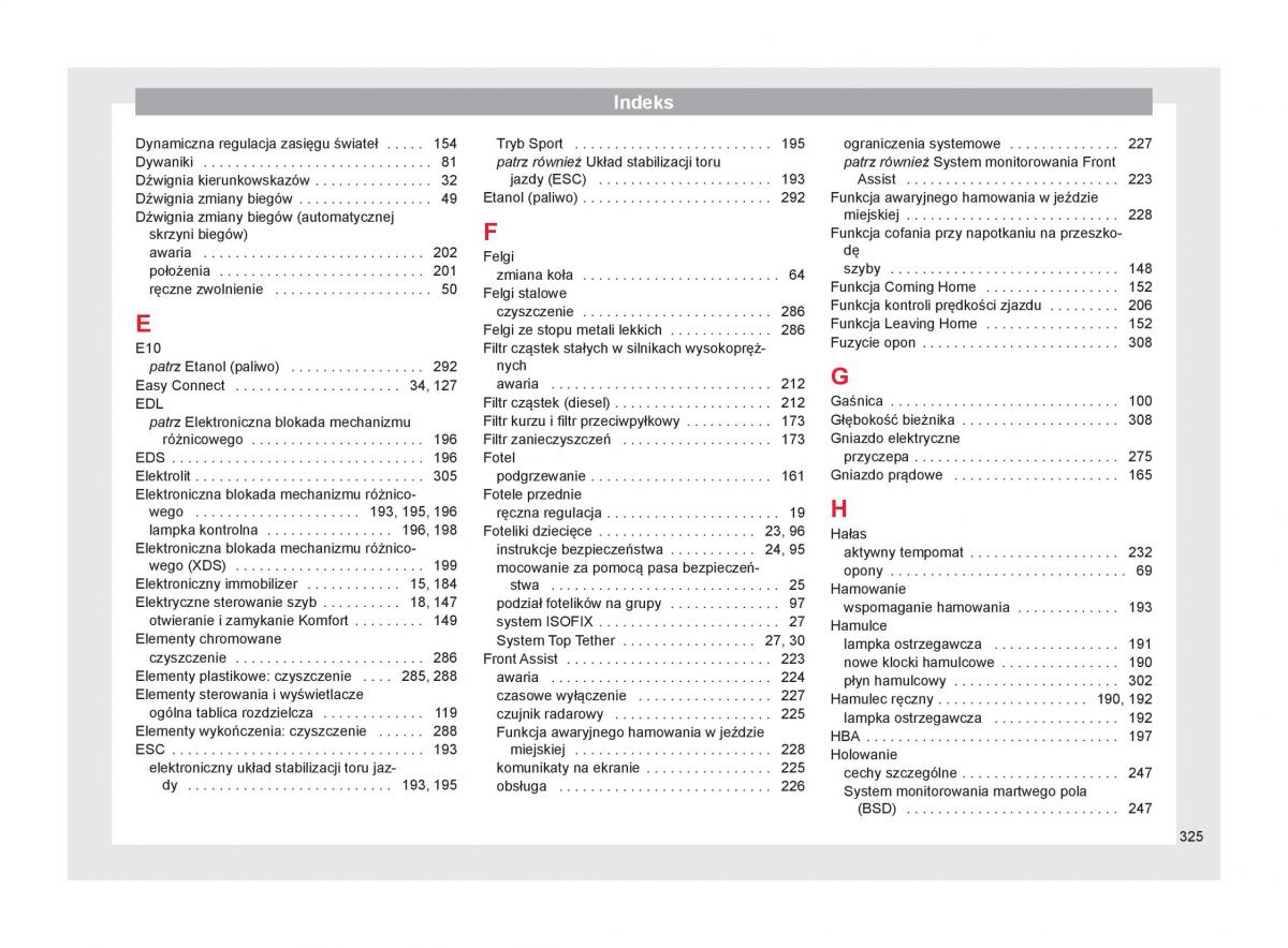 Seat Arona instrukcja obslugi / page 327