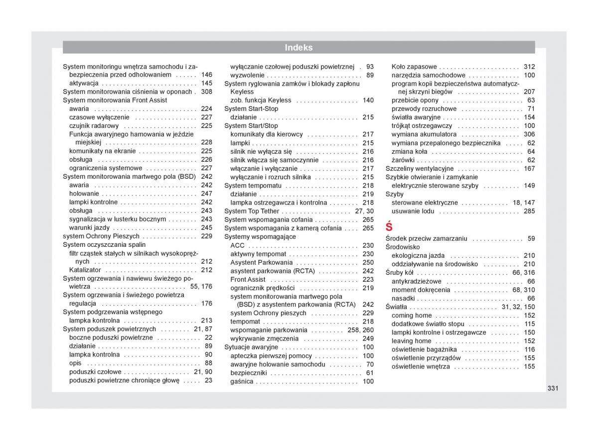 Seat Arona instrukcja obslugi / page 333