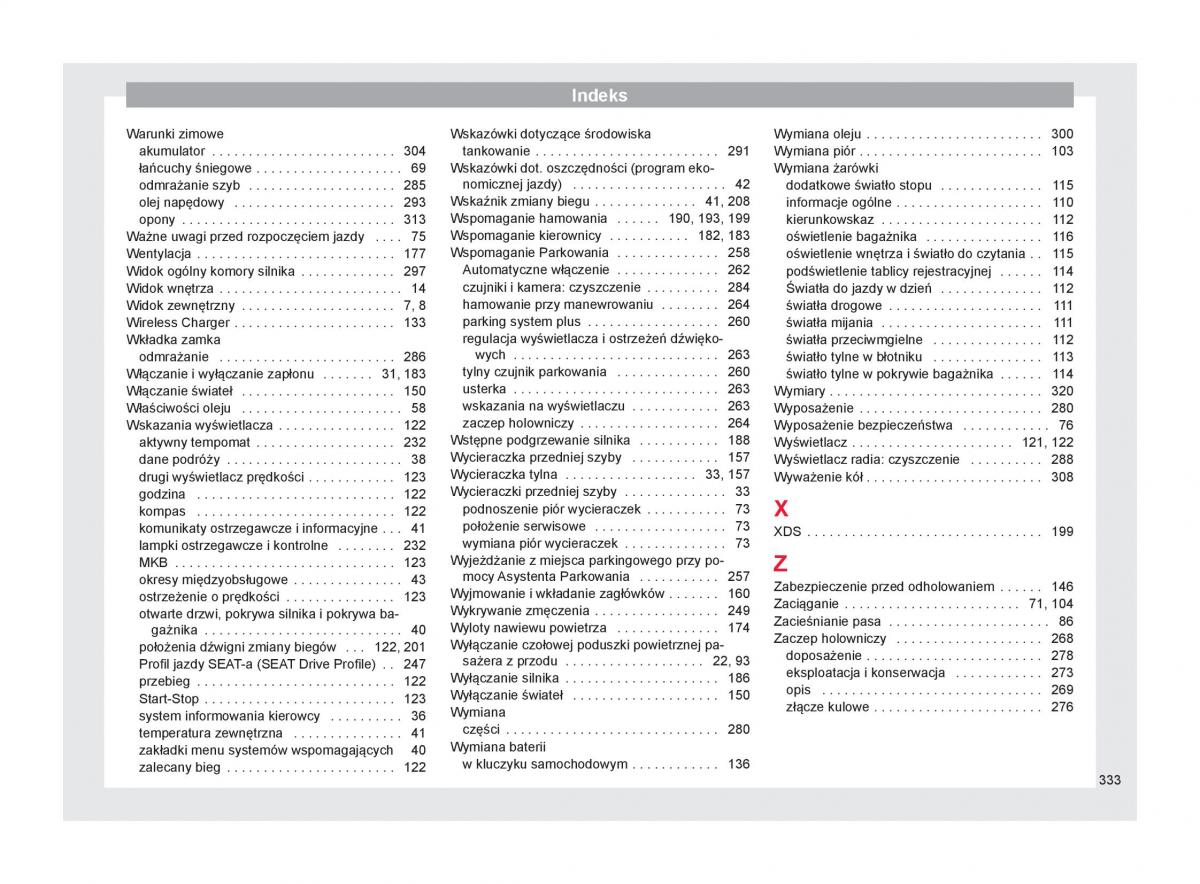 Seat Arona instrukcja obslugi / page 335