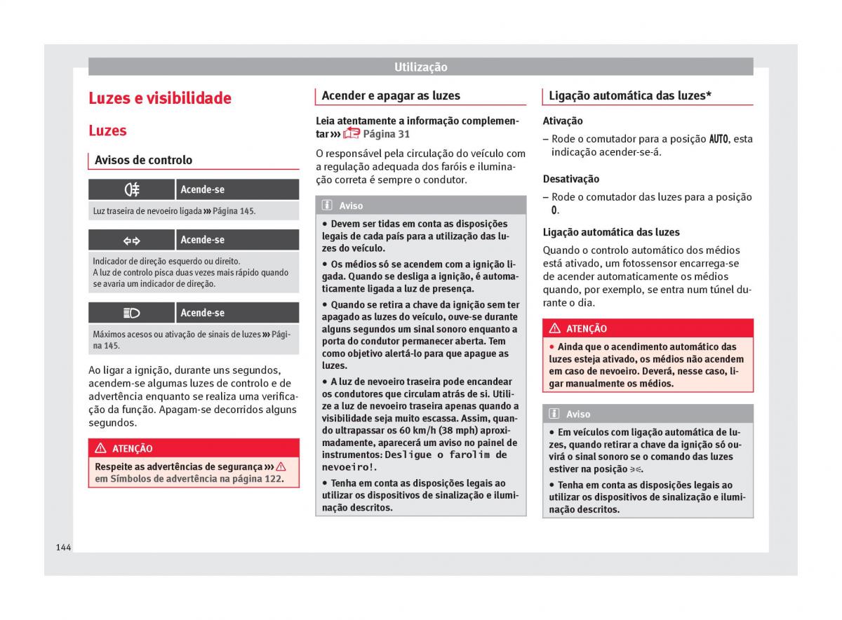 Seat Arona manual del propietario / page 146