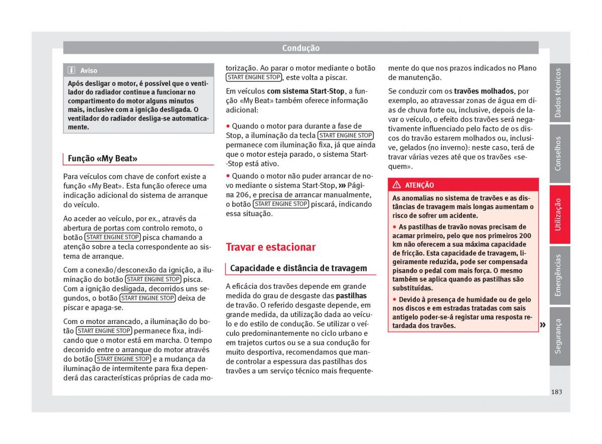 Seat Arona manual del propietario / page 185