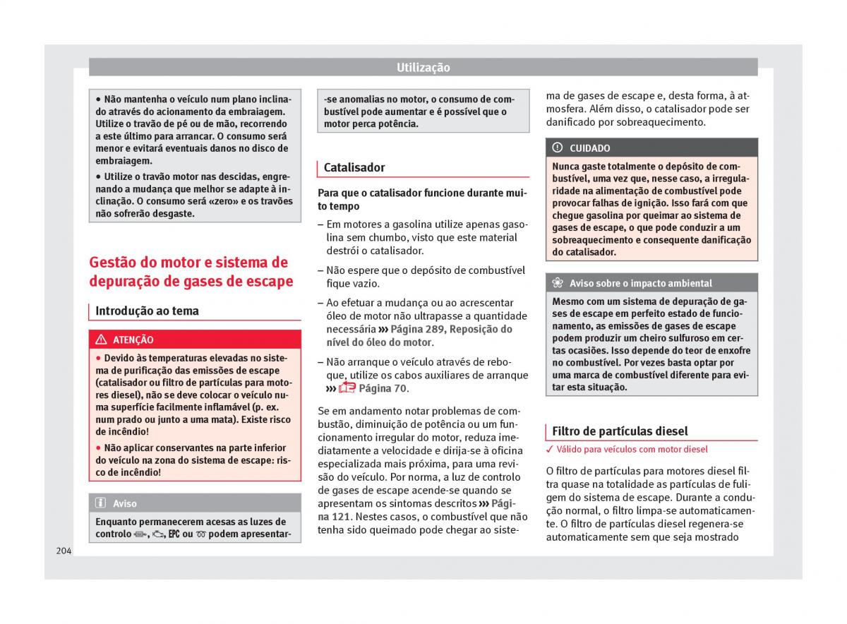 Seat Arona manual del propietario / page 206