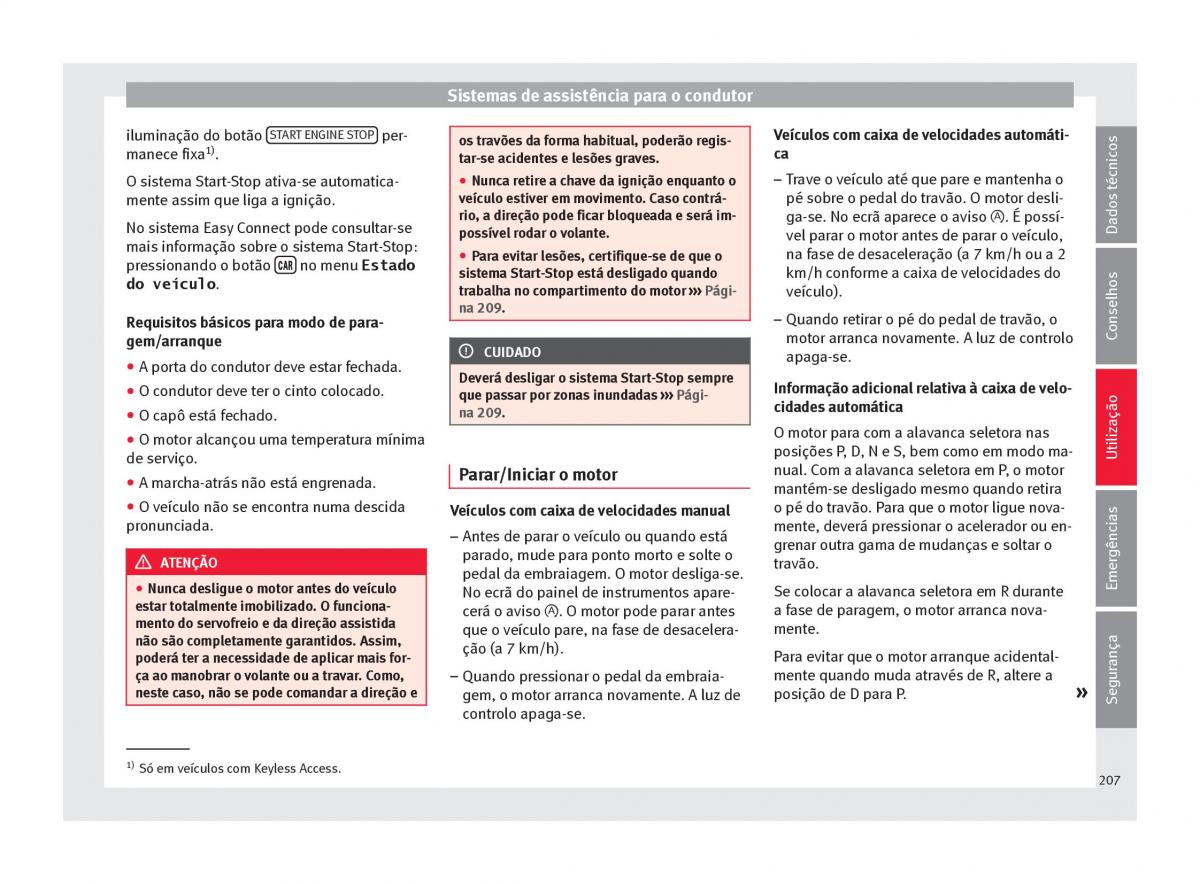 Seat Arona manual del propietario / page 209