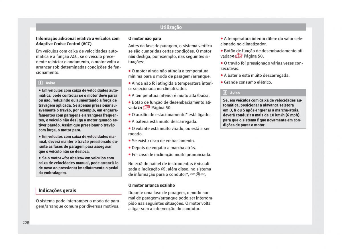 Seat Arona manual del propietario / page 210