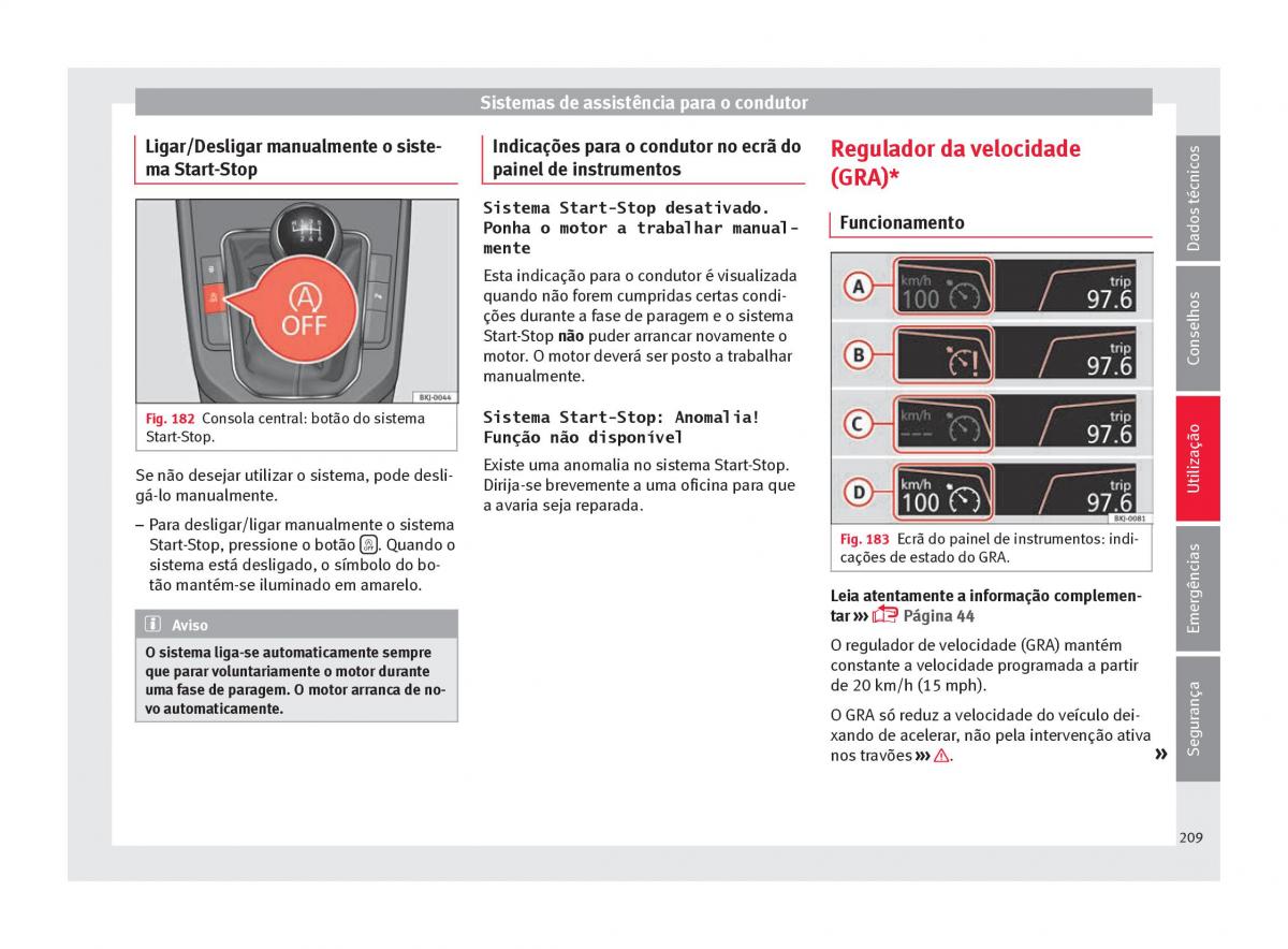 Seat Arona manual del propietario / page 211