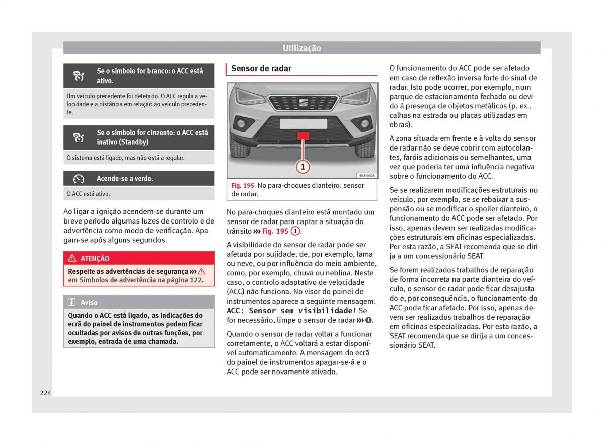 Seat Arona manual del propietario / page 226