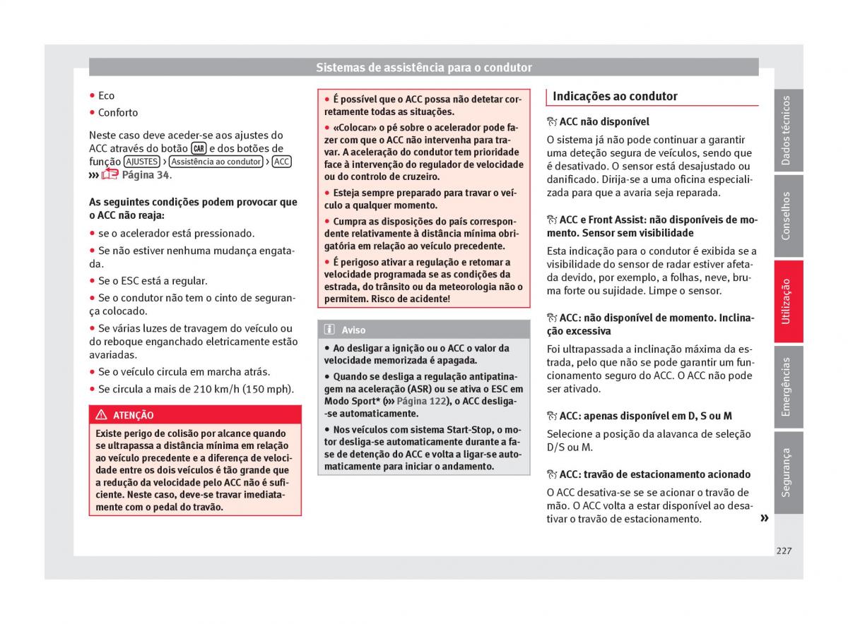 Seat Arona manual del propietario / page 229