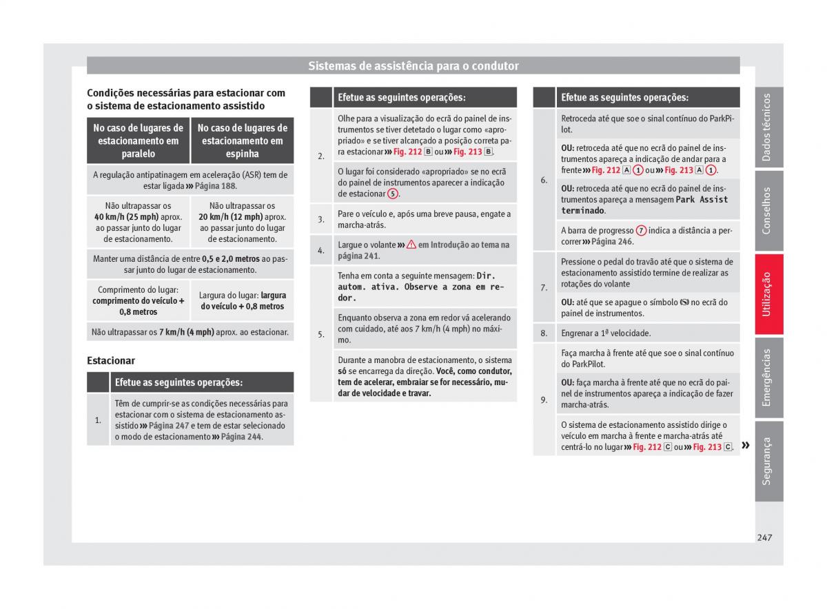 Seat Arona manual del propietario / page 249