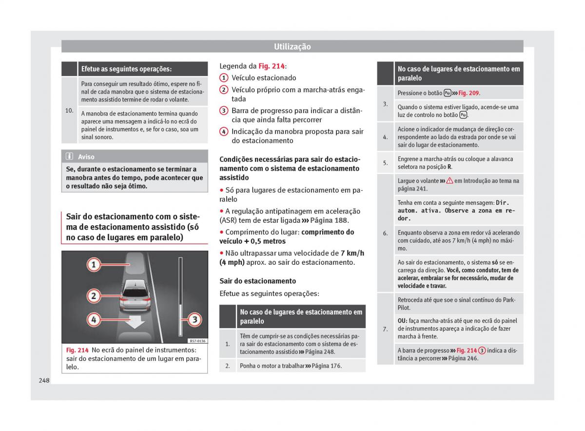 Seat Arona manual del propietario / page 250