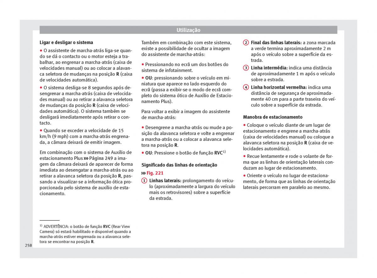 Seat Arona manual del propietario / page 260