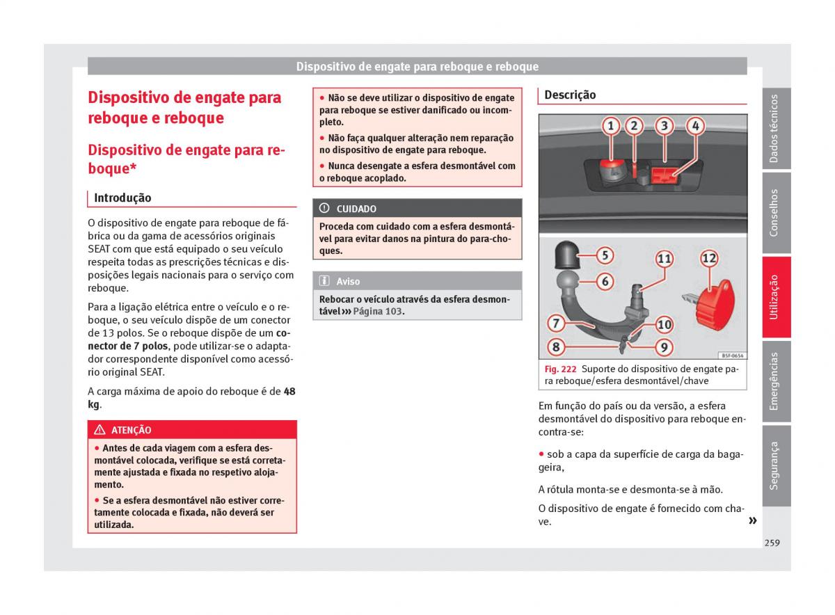 Seat Arona manual del propietario / page 261