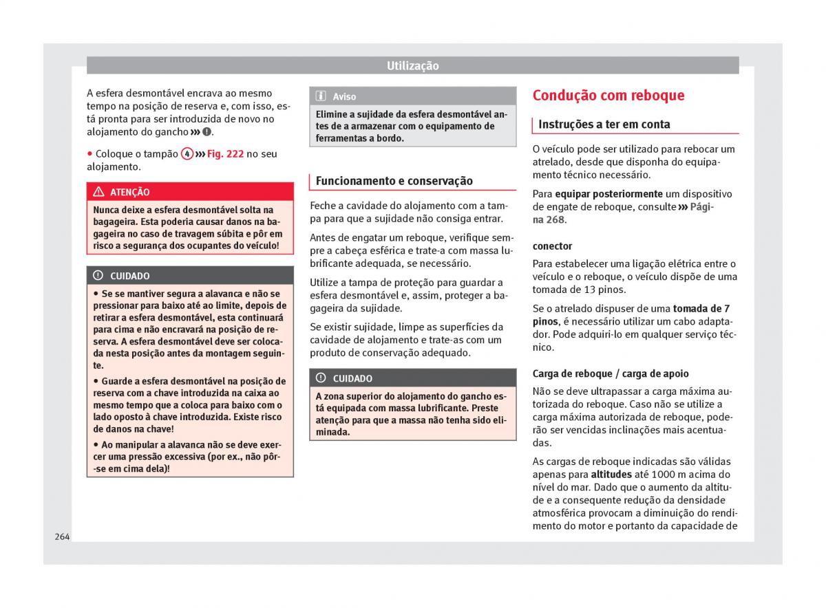 Seat Arona manual del propietario / page 266