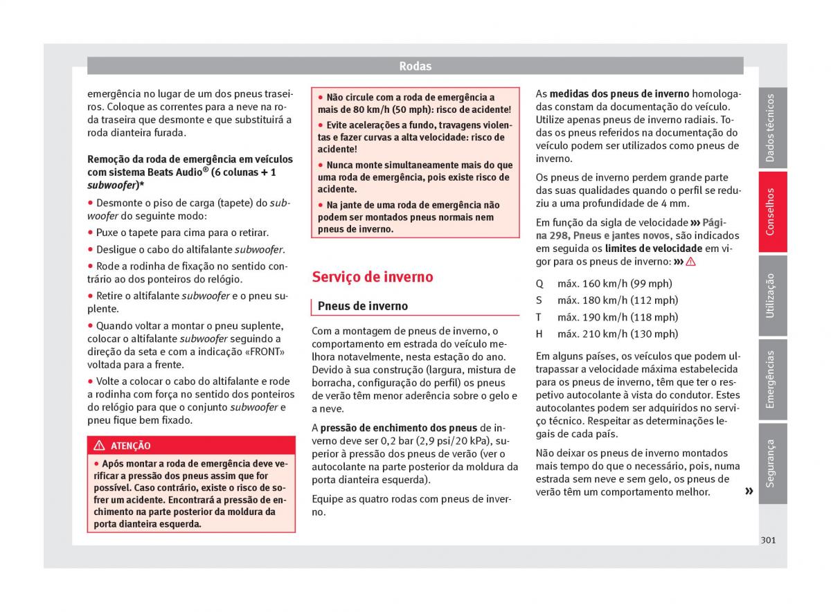 Seat Arona manual del propietario / page 303