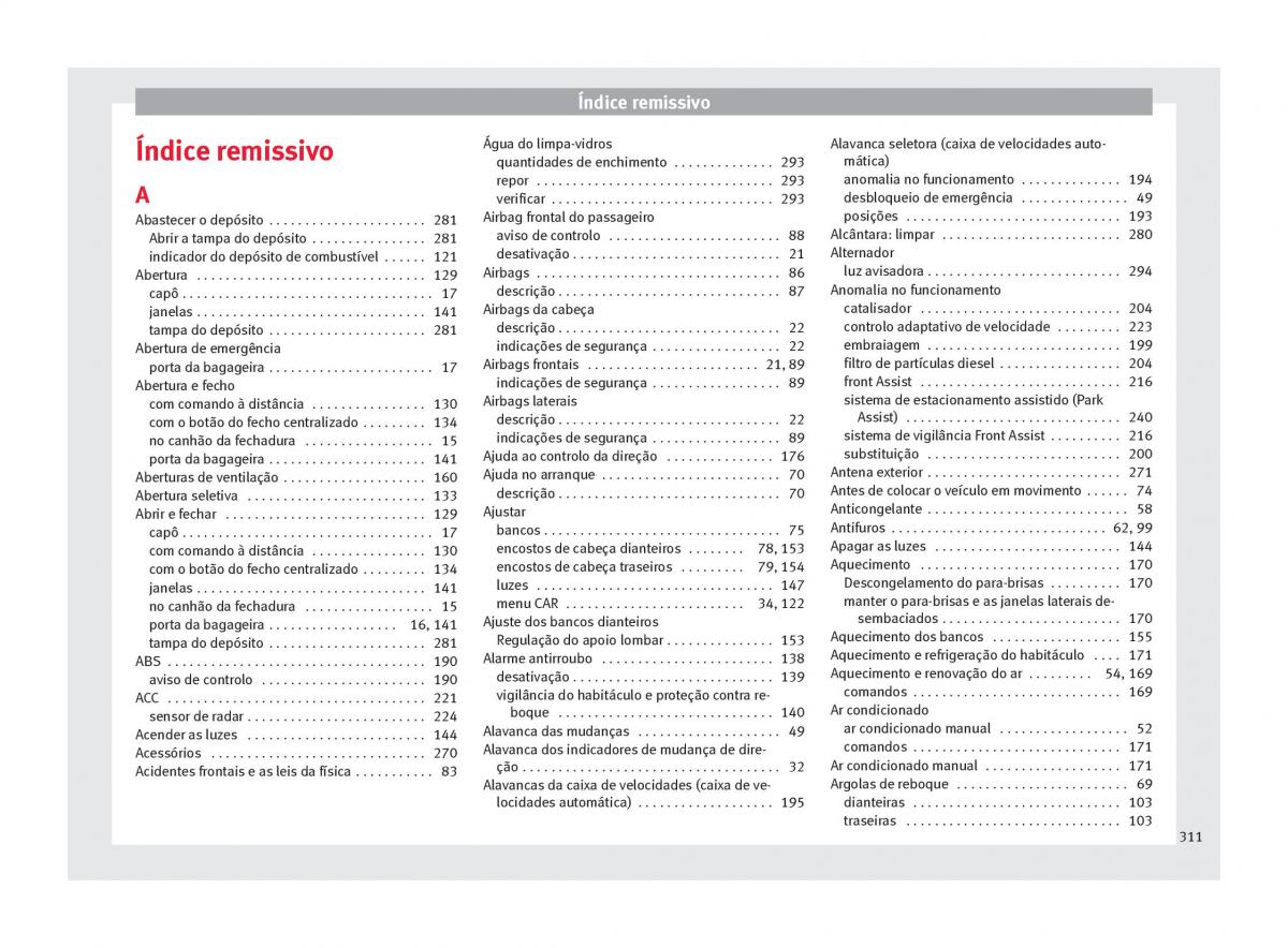 Seat Arona manual del propietario / page 313