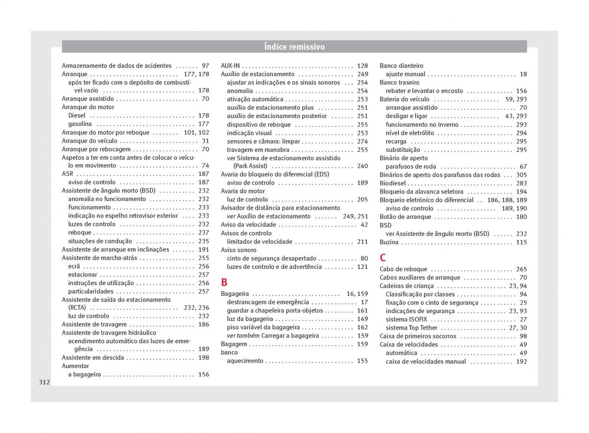 Seat Arona manual del propietario / page 314