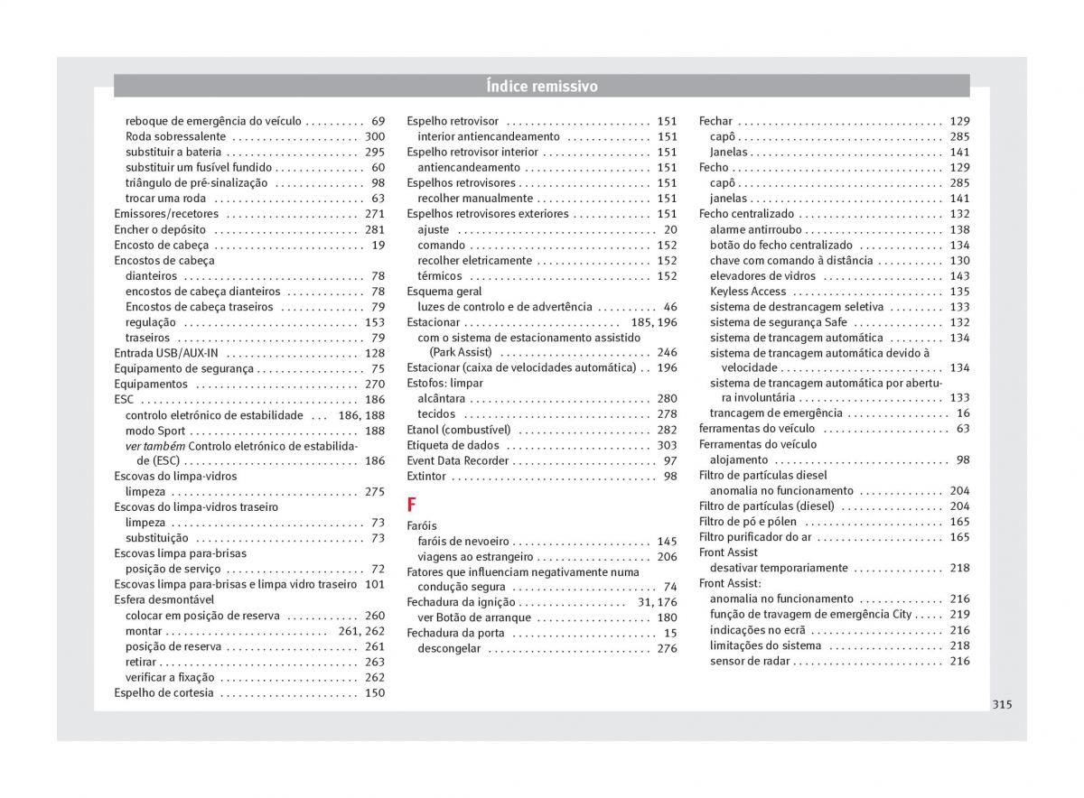 Seat Arona manual del propietario / page 317