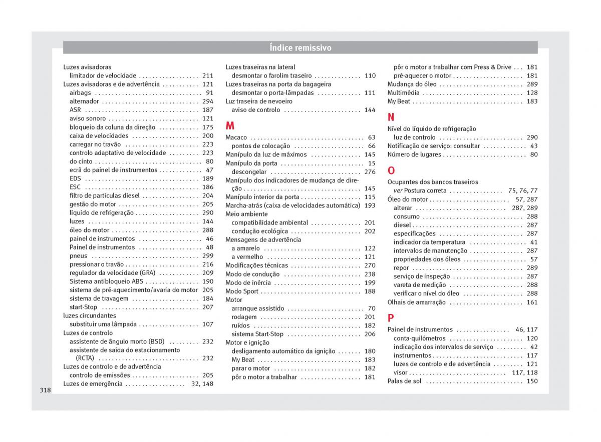 Seat Arona manual del propietario / page 320