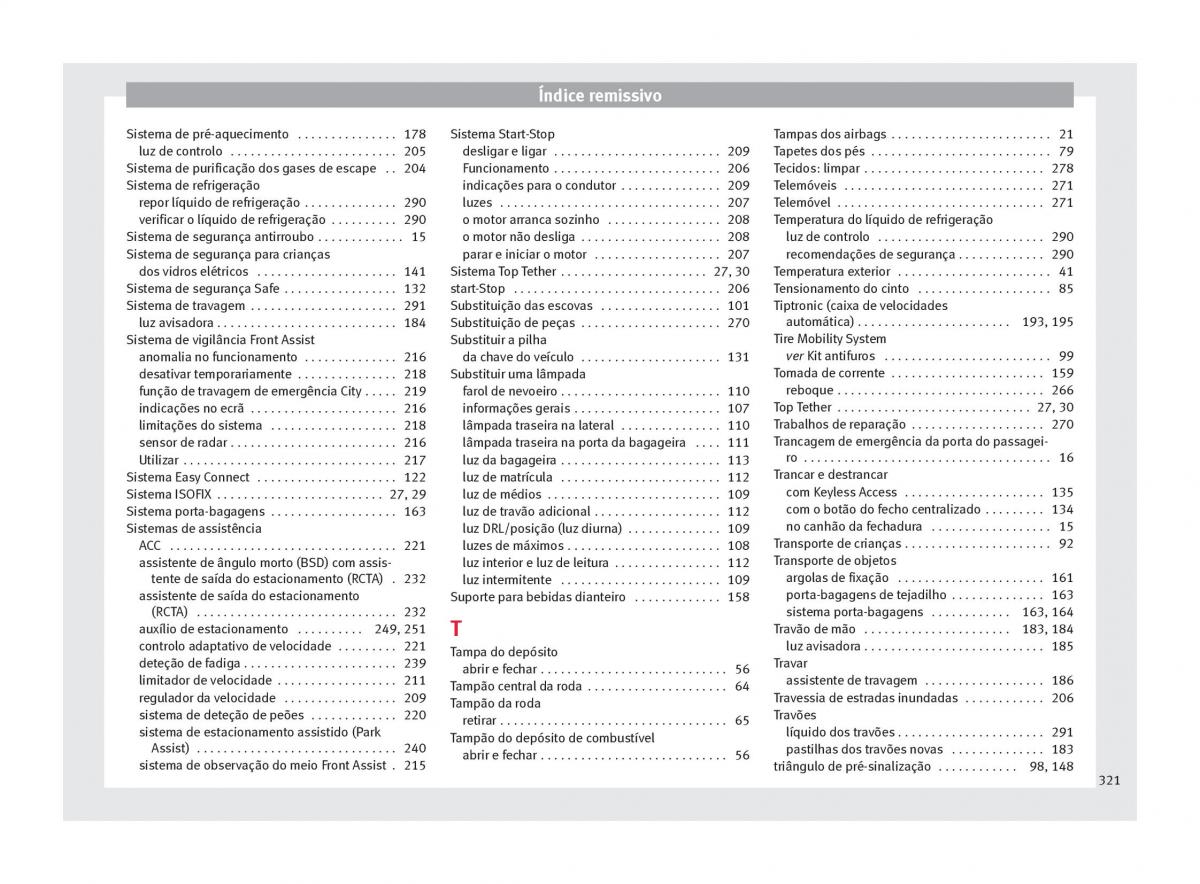 Seat Arona manual del propietario / page 323