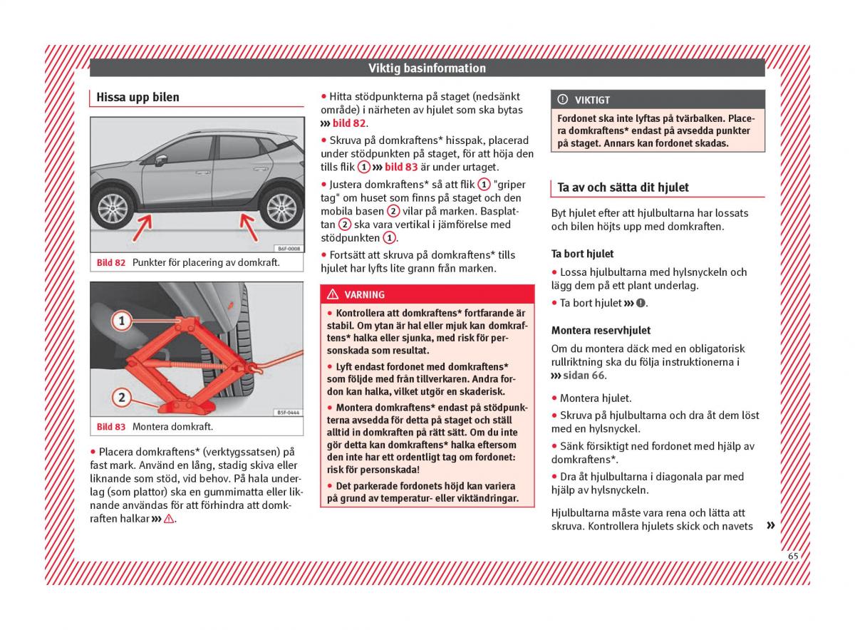 Seat Arona instruktionsbok / page 67