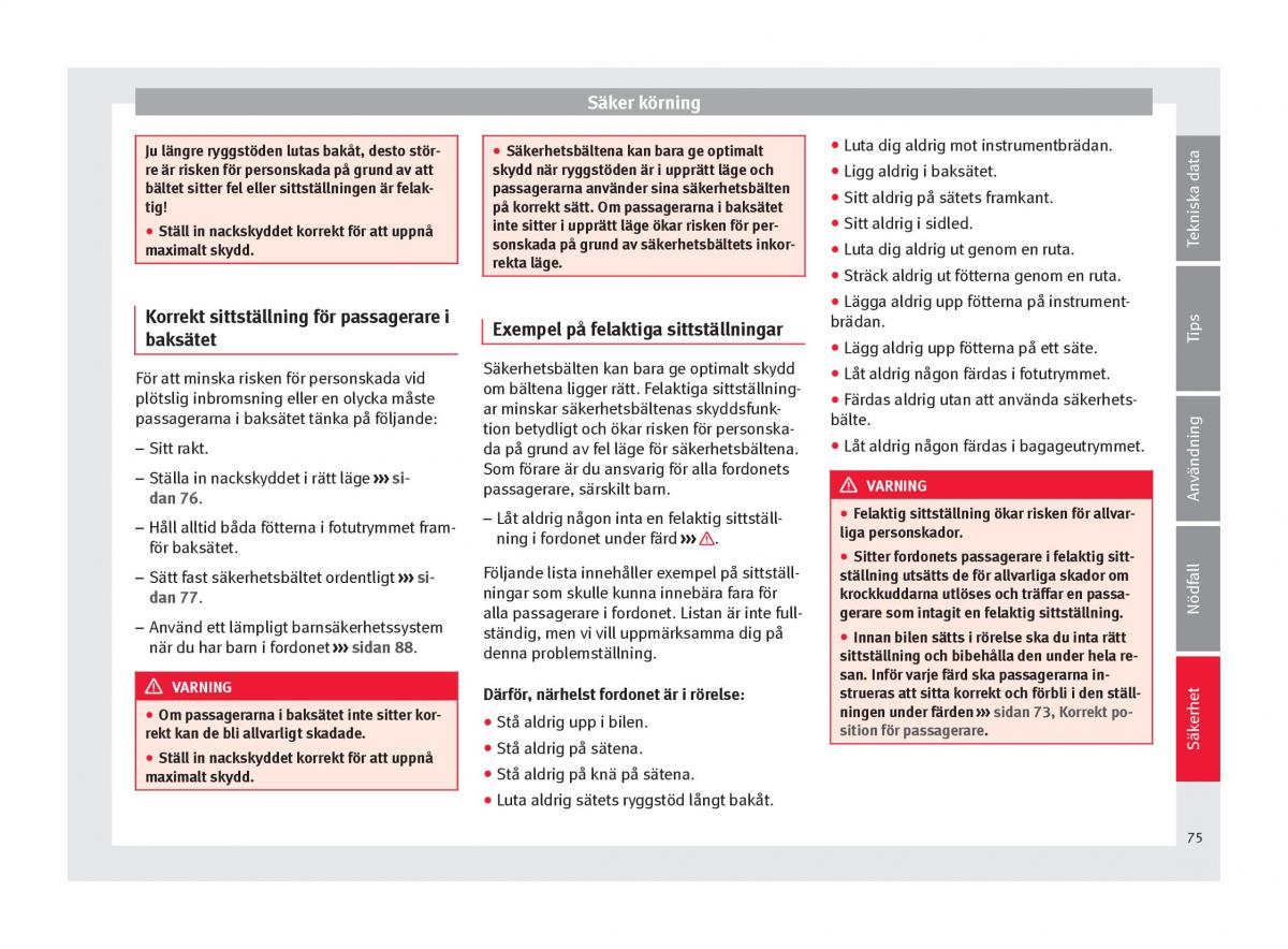 Seat Arona instruktionsbok / page 77