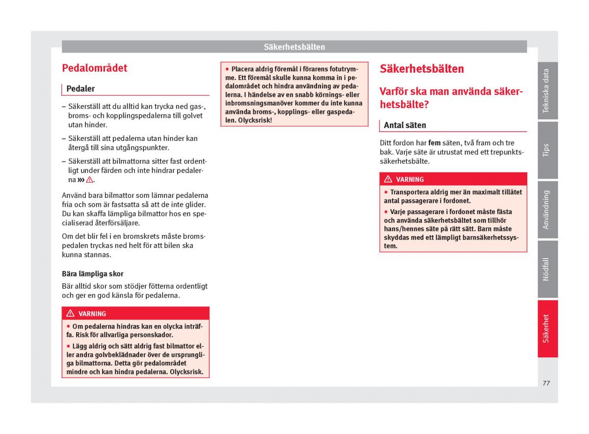 Seat Arona instruktionsbok / page 79