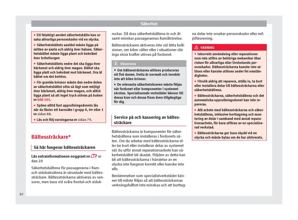 Seat Arona instruktionsbok / page 84