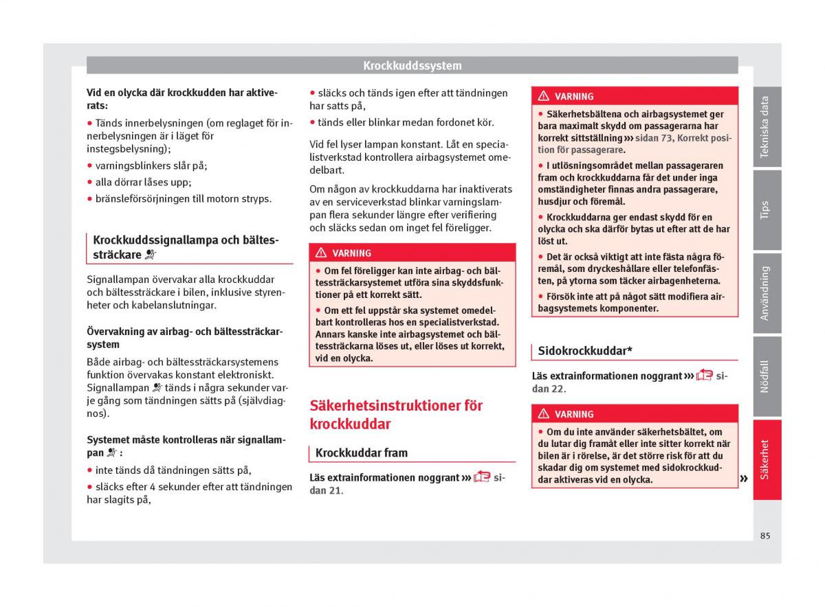 Seat Arona instruktionsbok / page 87