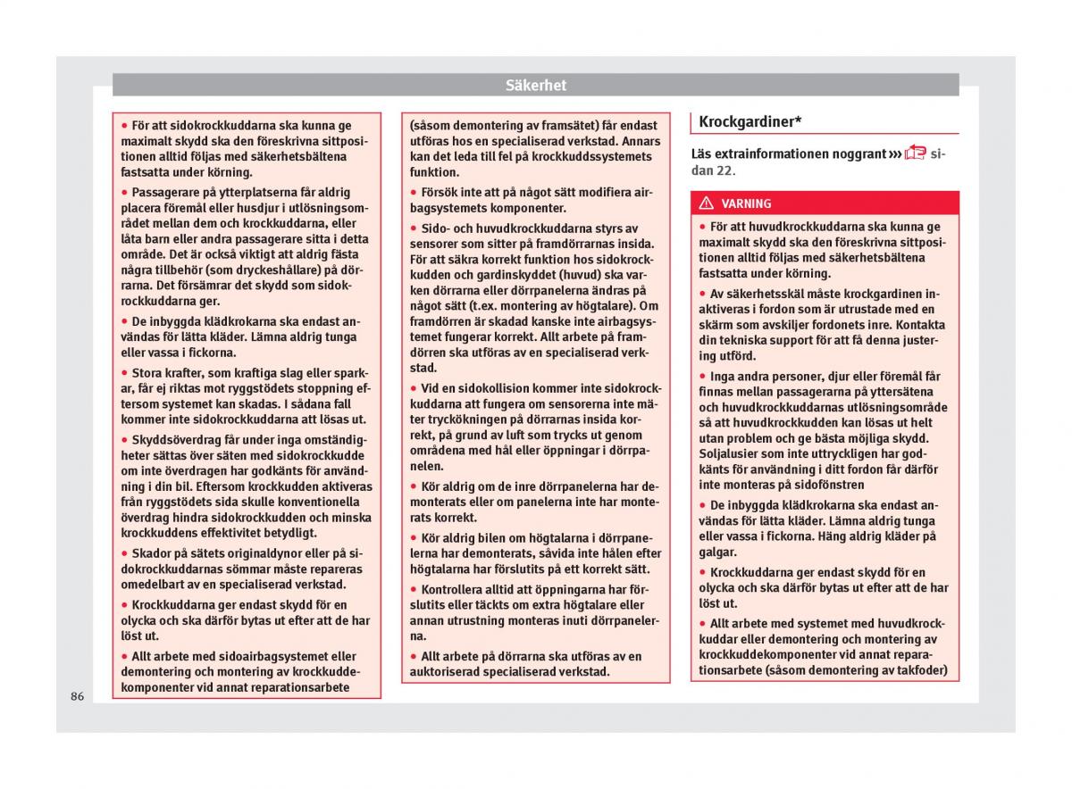 Seat Arona instruktionsbok / page 88