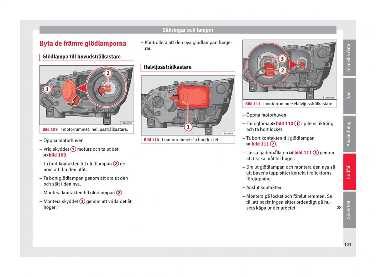 Seat Arona instruktionsbok / page 105