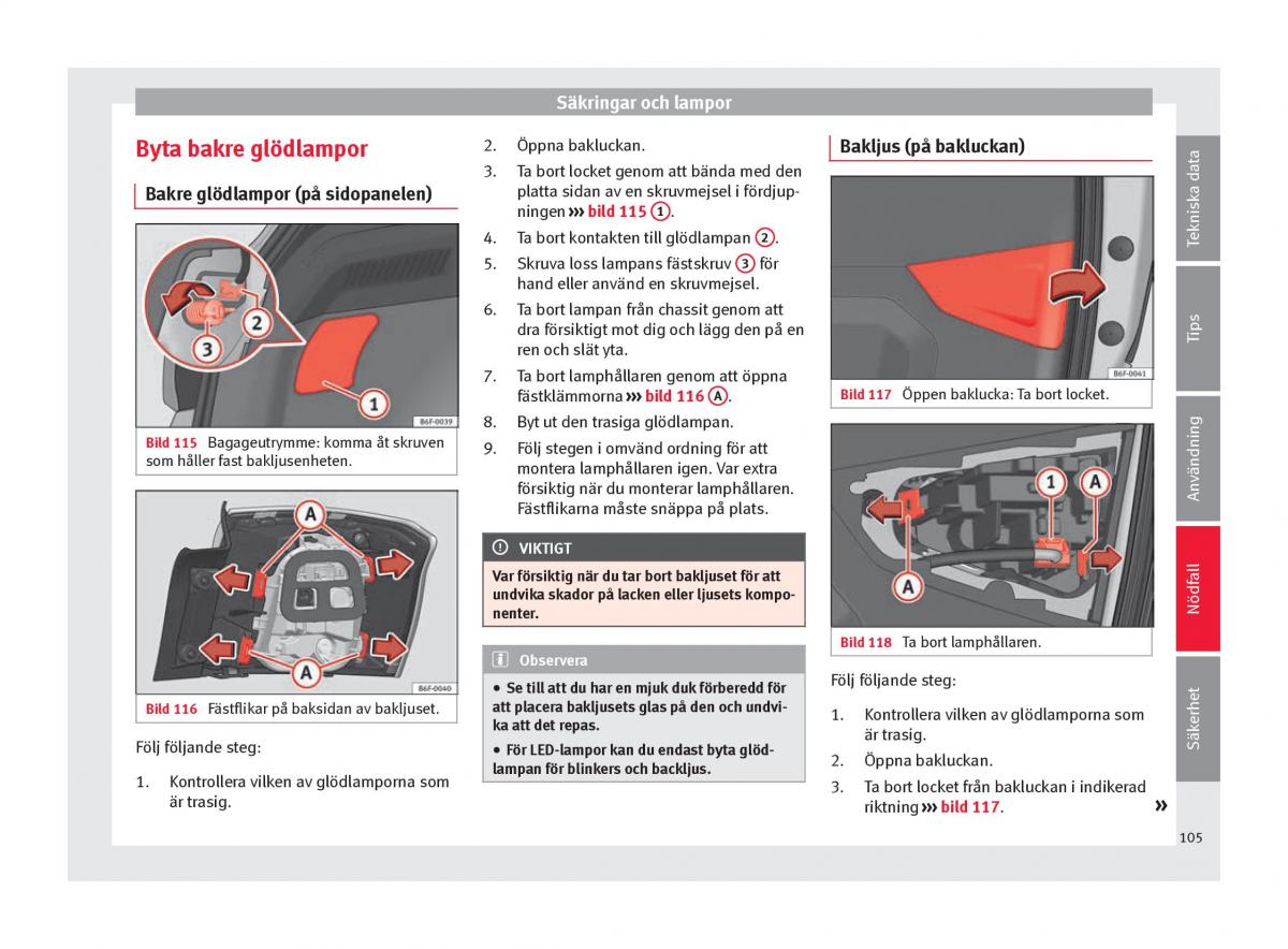 Seat Arona instruktionsbok / page 107