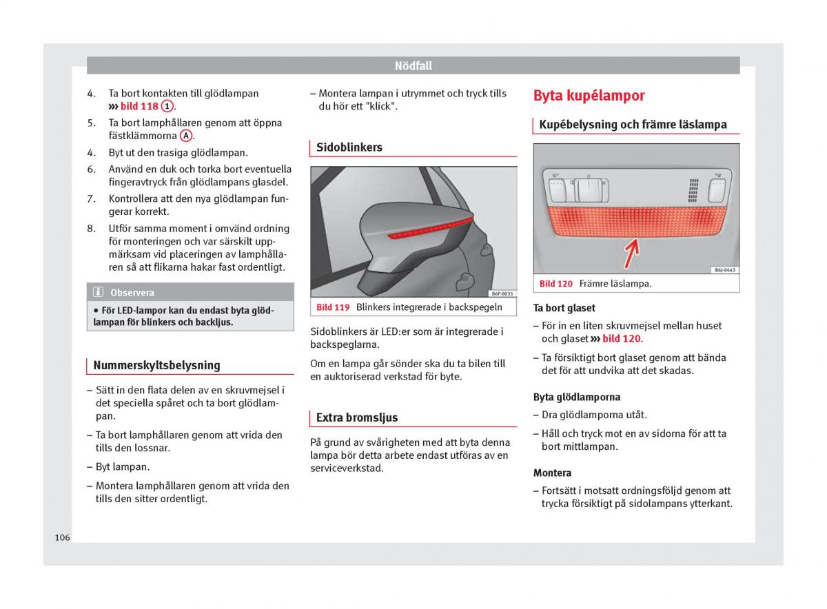 Seat Arona instruktionsbok / page 108