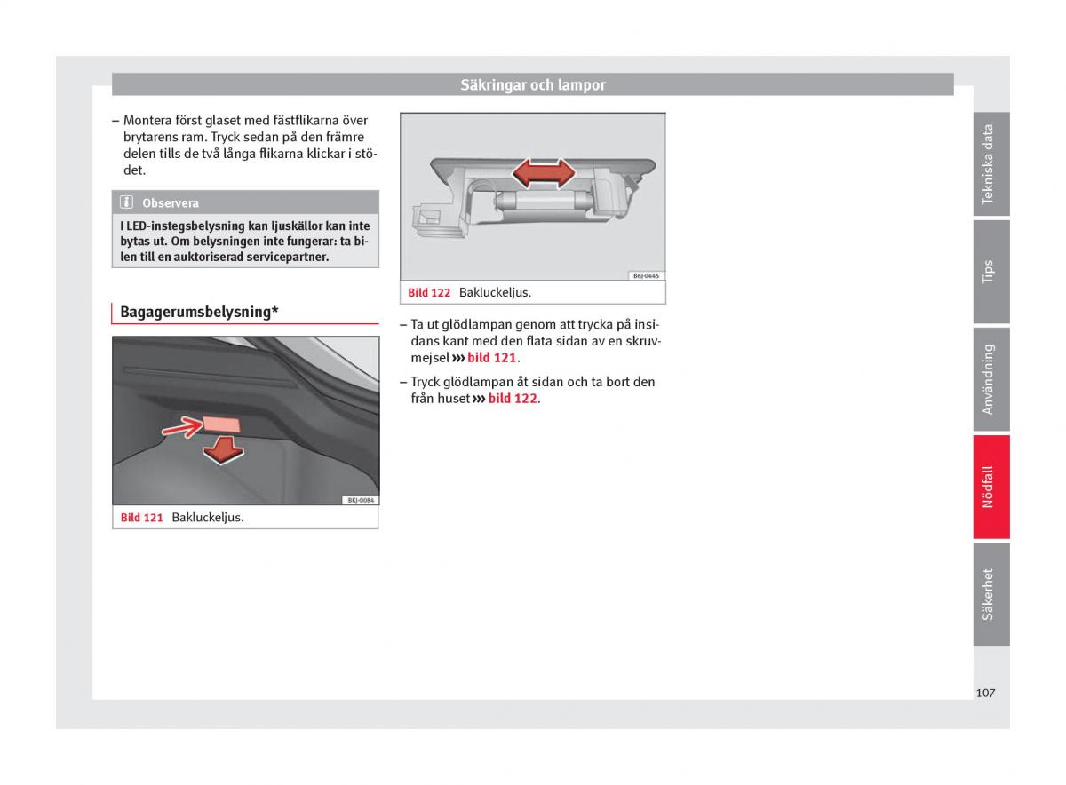 Seat Arona instruktionsbok / page 109