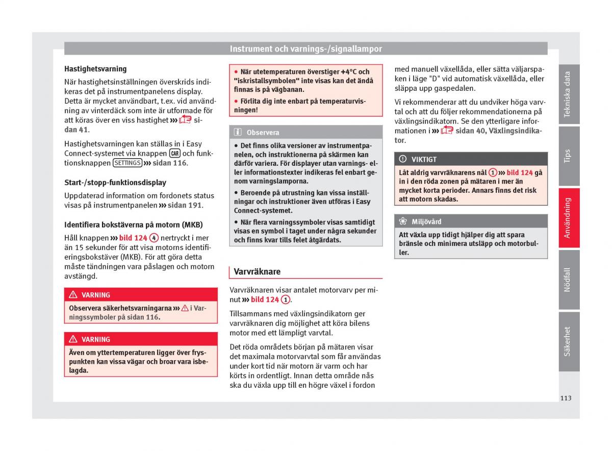 Seat Arona instruktionsbok / page 115