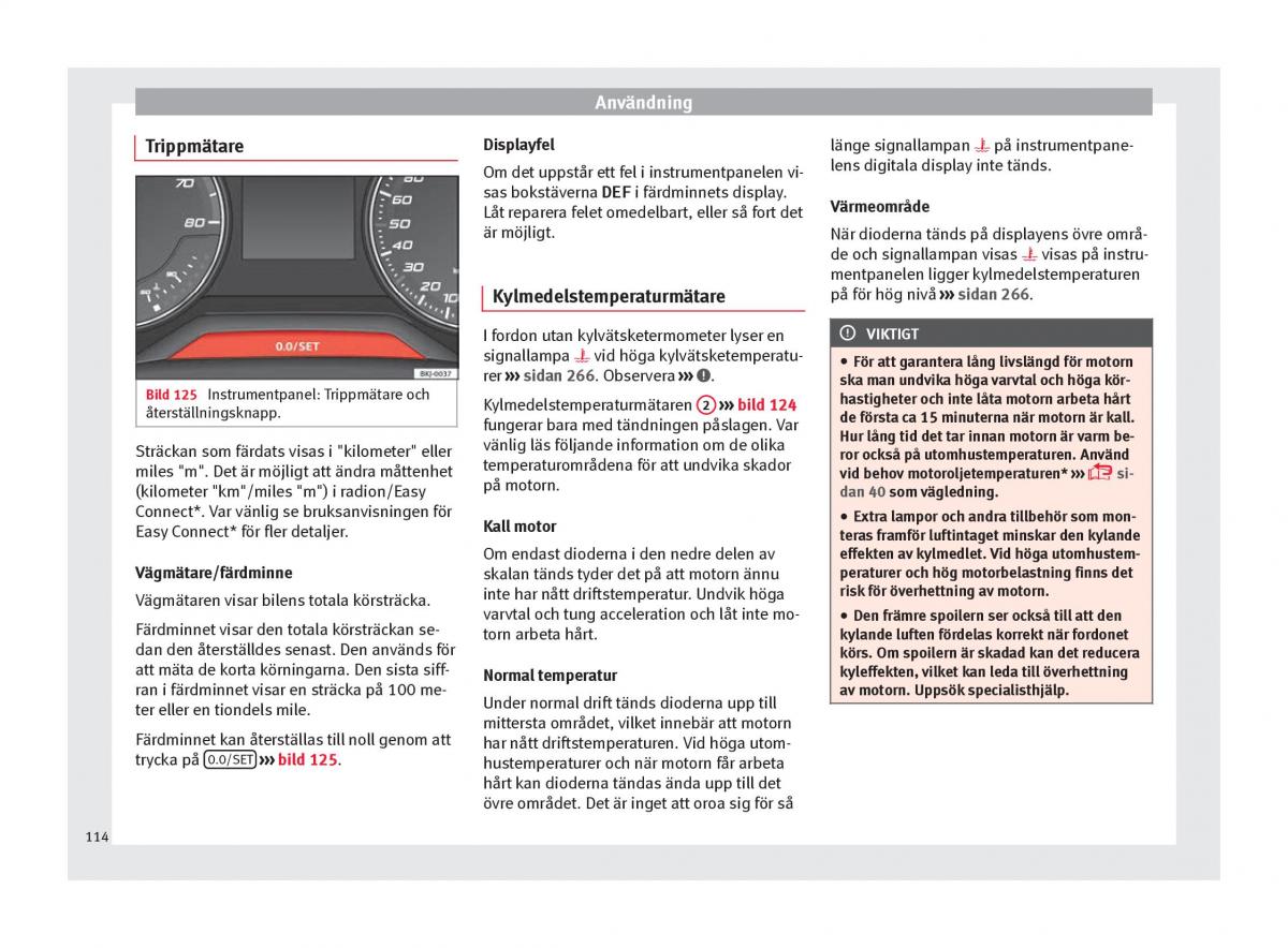 Seat Arona instruktionsbok / page 116