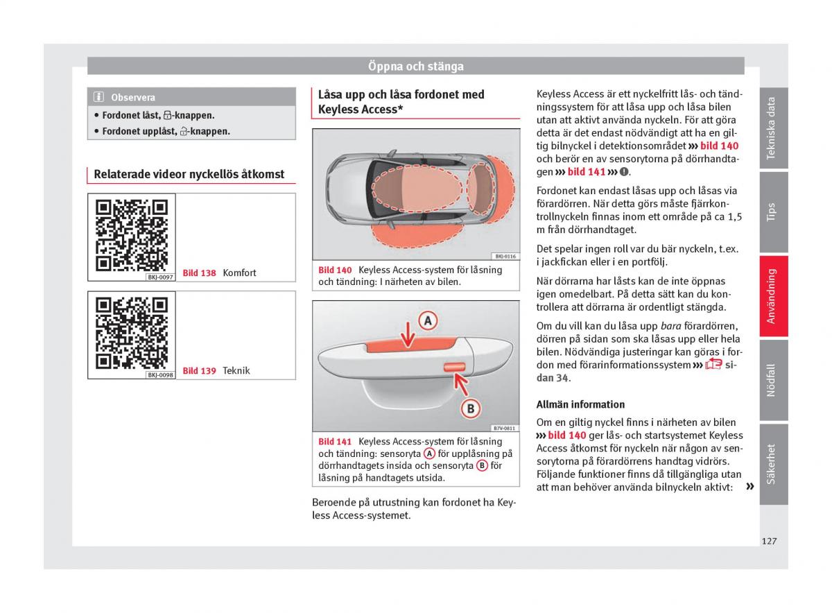 Seat Arona instruktionsbok / page 129