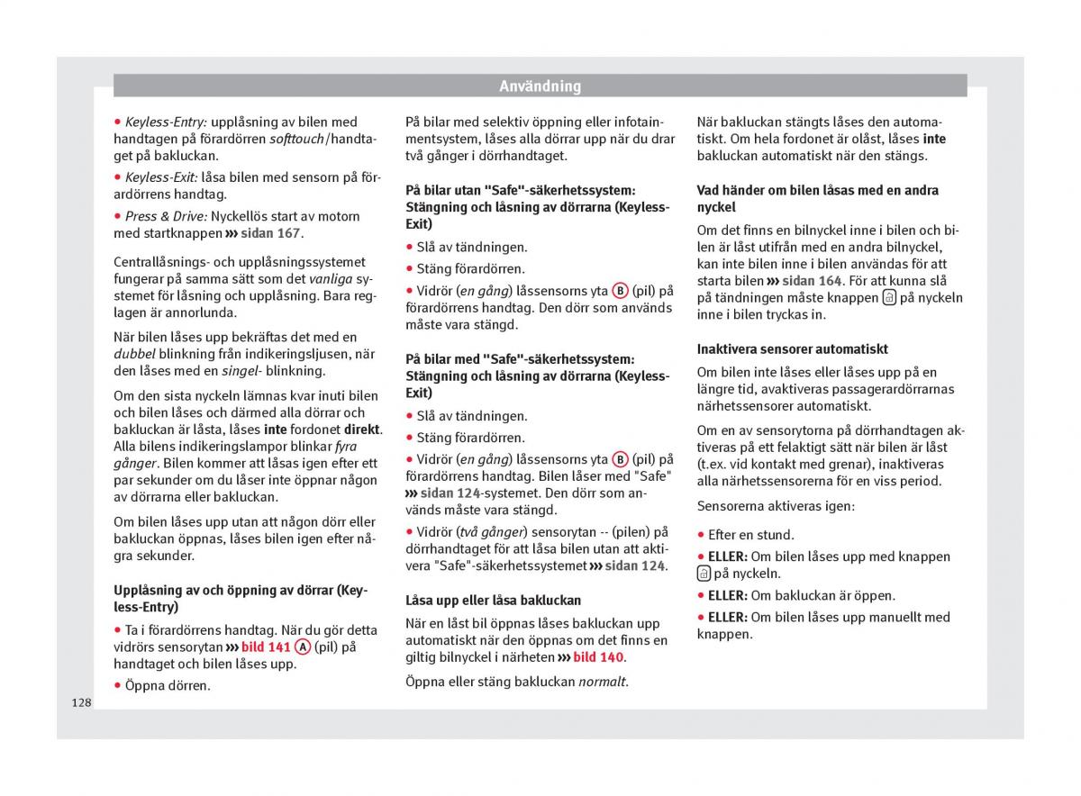 Seat Arona instruktionsbok / page 130