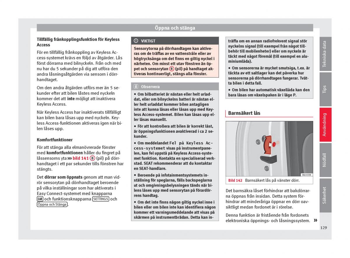 Seat Arona instruktionsbok / page 131