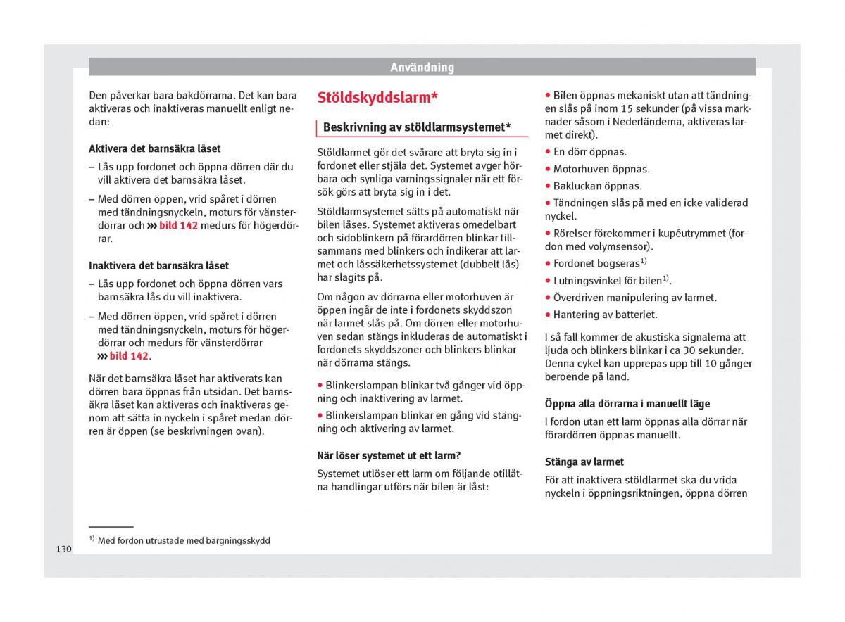 Seat Arona instruktionsbok / page 132