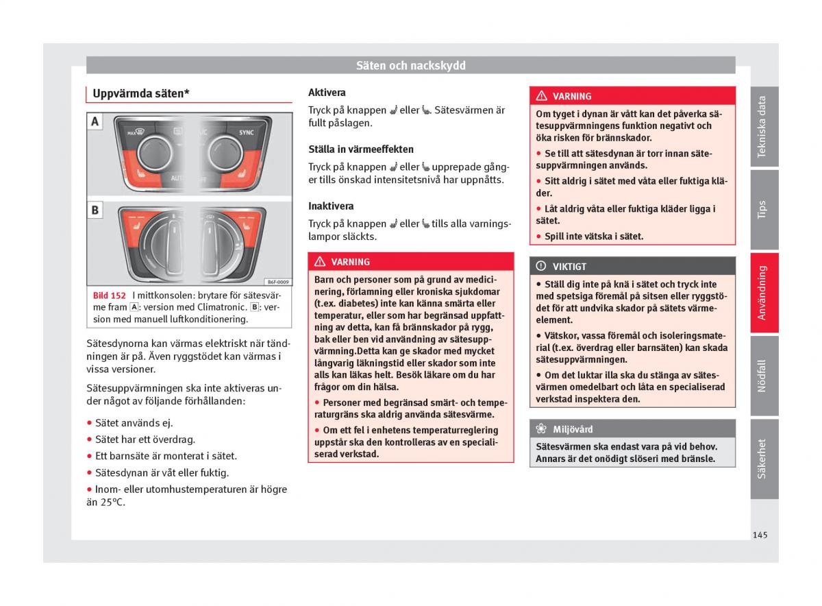 Seat Arona instruktionsbok / page 147