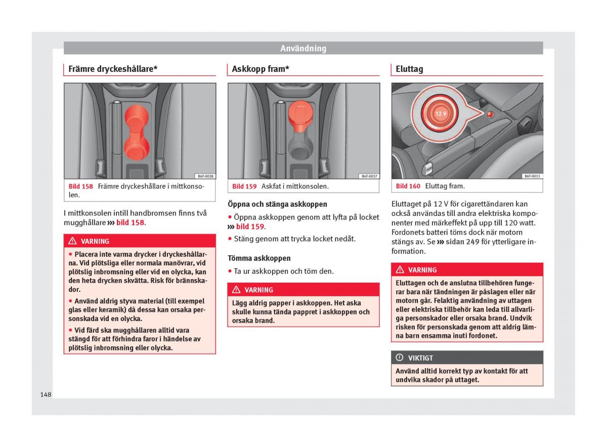 Seat Arona instruktionsbok / page 150